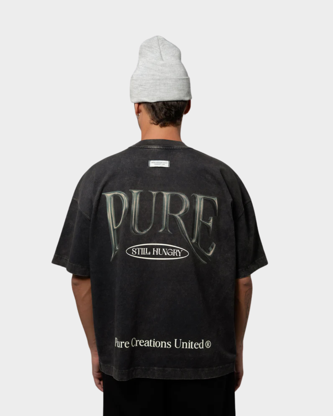 STILL HUNGRY WASHED GRAY T-SHIRT