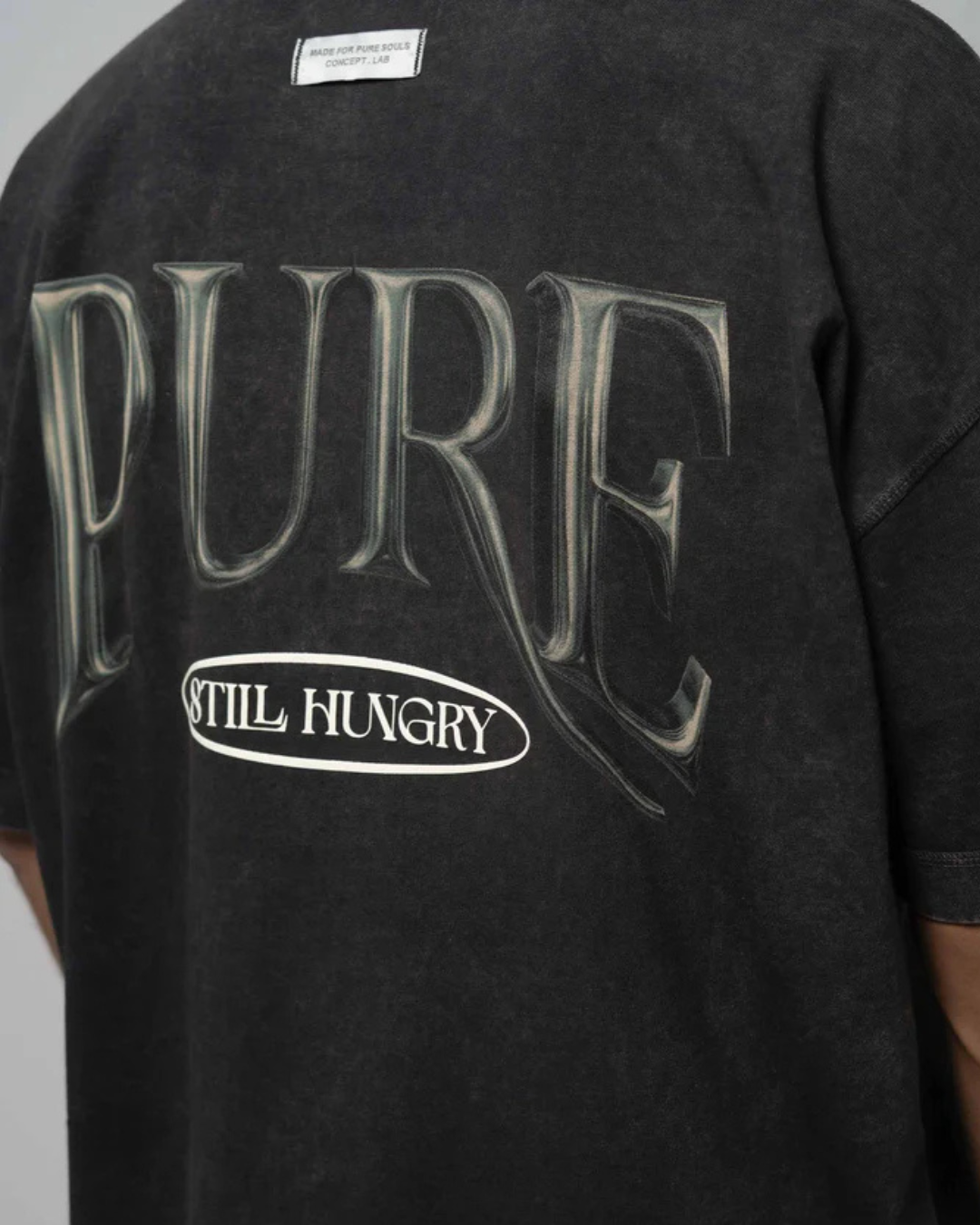 STILL HUNGRY WASHED GRAY T-SHIRT