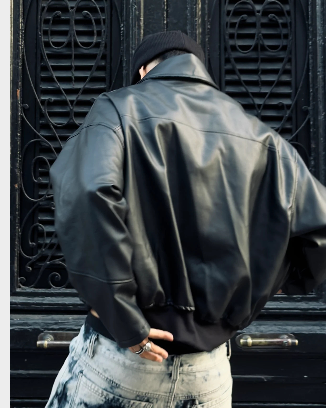 JACKET CUERINA NEGRA