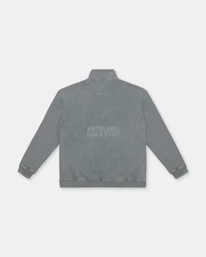 COLD GRAY ZIPPER SWEATER