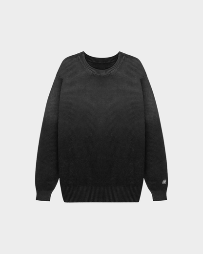 DOPAMINE BLACK KNIT CREWNECK