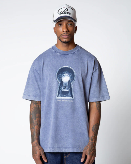 DOPAMINE BLUE KEYHOLE T-SHIRT