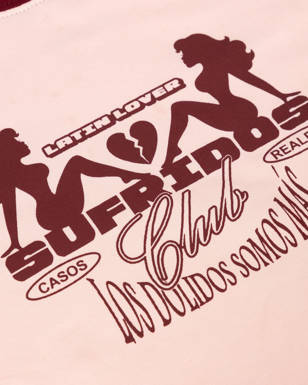 BABY TEE SUFRIDOS CLUB ROSADO VINO