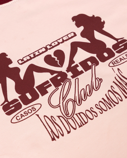 BABY TEE SUFRIDOS CLUB ROSADO VINO
