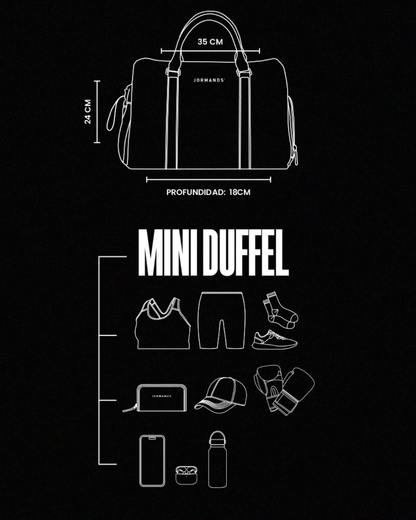 BLACK MINI DUFFEL BAG