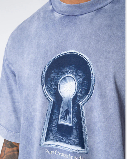 DOPAMINE BLUE KEYHOLE T-SHIRT