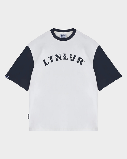 CAMISETA LTN LVR CREMA AZUL
