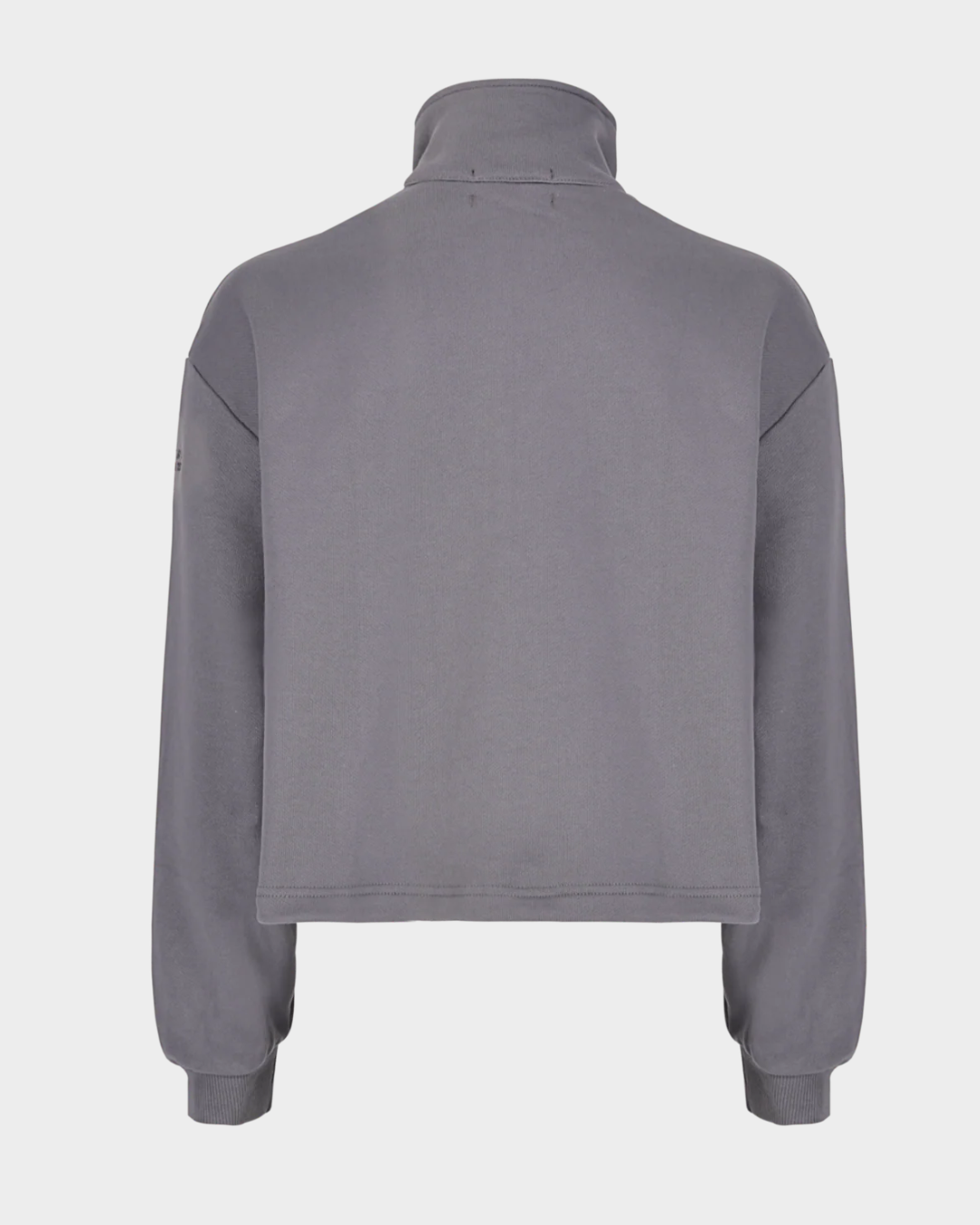 MONOGRAM HALF ZIP GRAY SWEATER