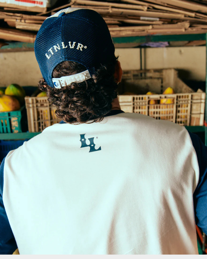 CAMISETA LTN LVR CREMA AZUL