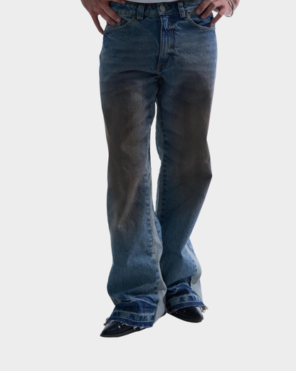 DIRTY FLARED JEANS