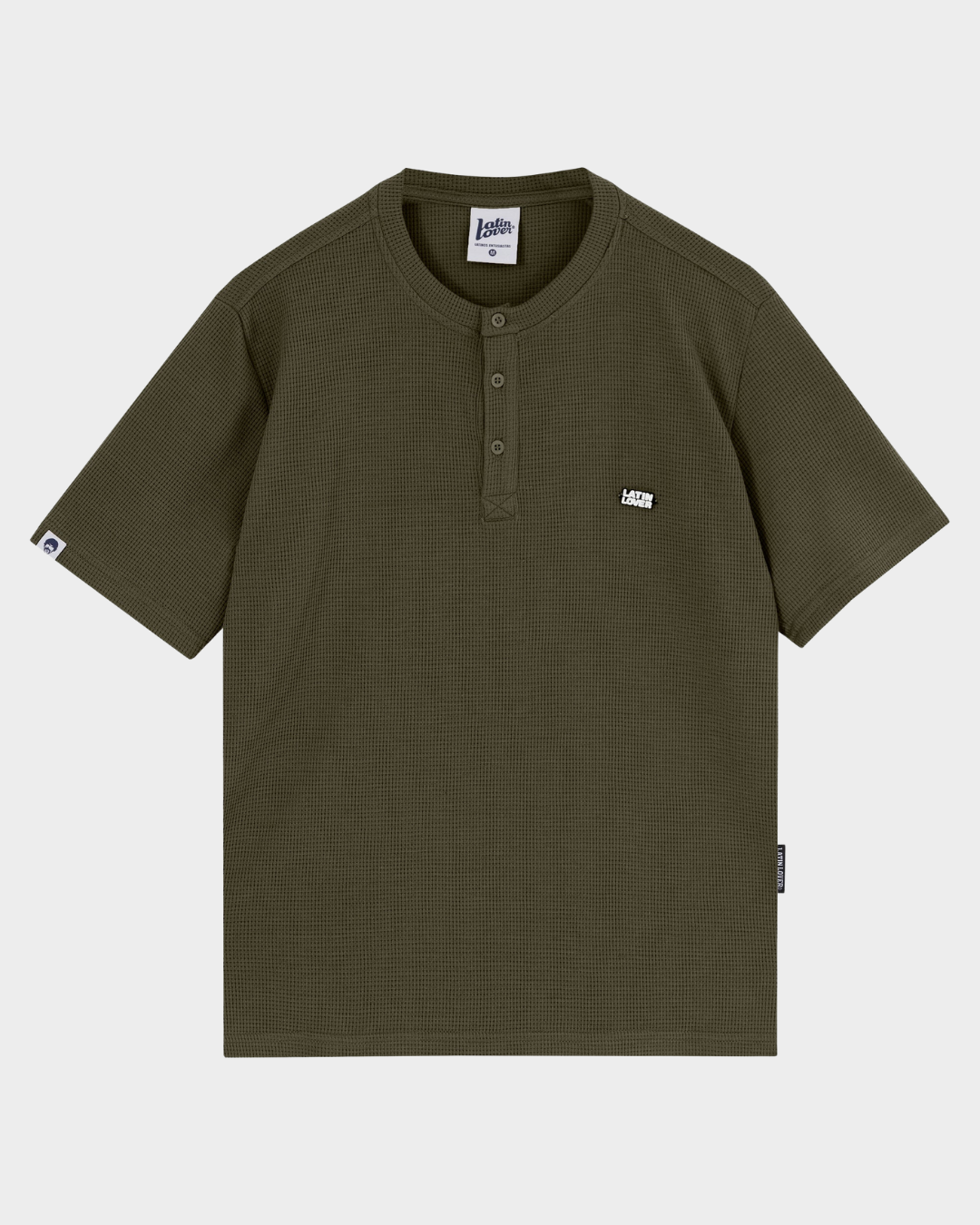 CAMISETA WAFFLE KNIT BOTONES VERDE