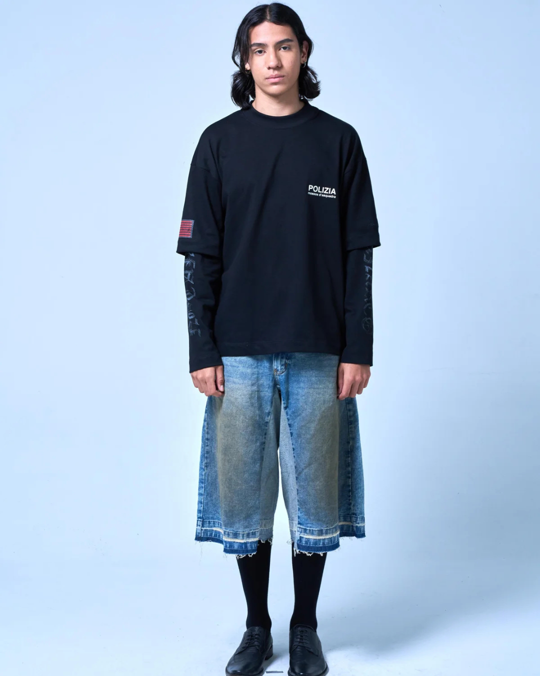 POLIZIA BLACK DOUBLE SLEEVE