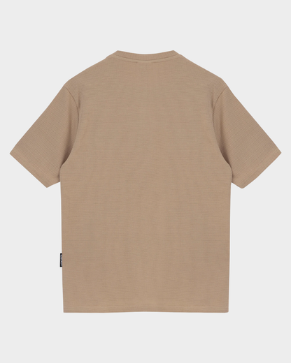 CAMISETA WAFFLE KNIT BOTONES BEIGE