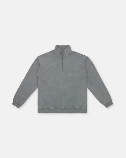 COLD GRAY ZIPPER SWEATER