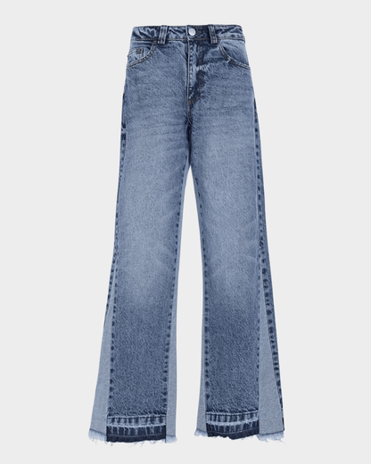 EMBROIDERED FLARED JEANS