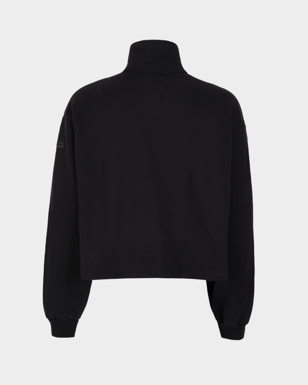 MONOGRAM HALF ZIP BLACK SWEATER
