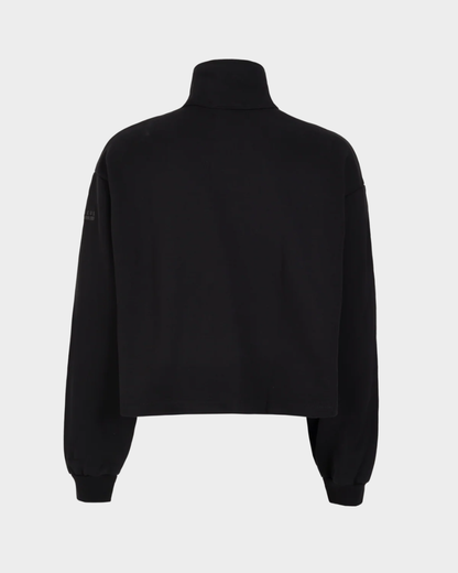MONOGRAM HALF ZIP BLACK SWEATER