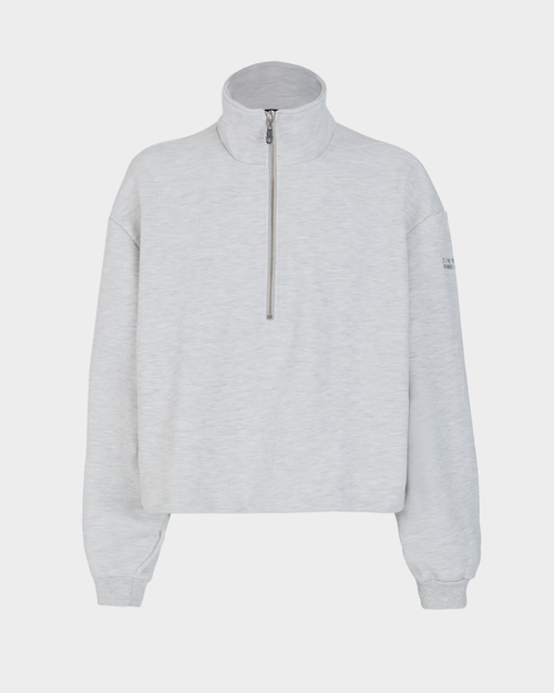 MONOGRAM HALF ZIP JASPE SWEATER
