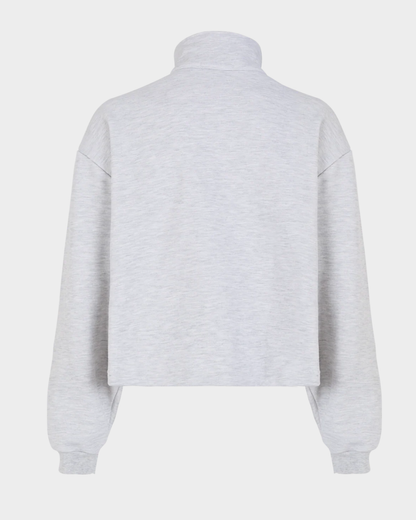 MONOGRAM HALF ZIP JASPE SWEATER