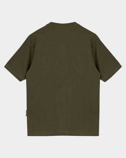 CAMISETA WAFFLE KNIT BOTONES VERDE