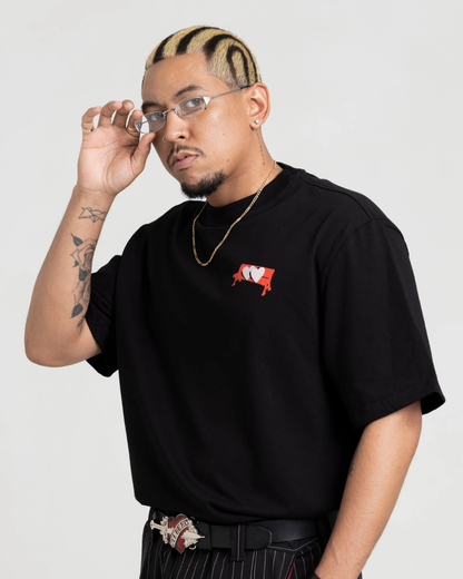 CAMISETA ASI ME SIENTO CONTIGO NEGRA