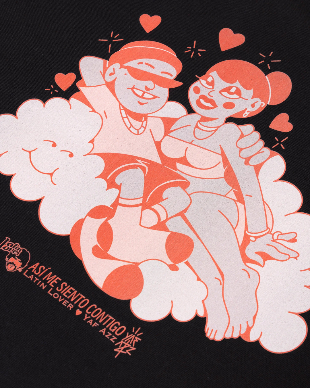 CAMISETA ASI ME SIENTO CONTIGO NEGRA