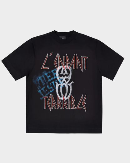 L'ENFANT MONOGRAM BLACK T-SHIRT