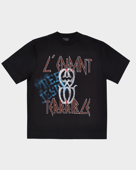 L'ENFANT MONOGRAM BLACK T-SHIRT