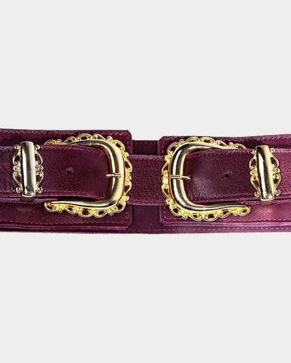 CINTURON DOBLE BURGUNDY