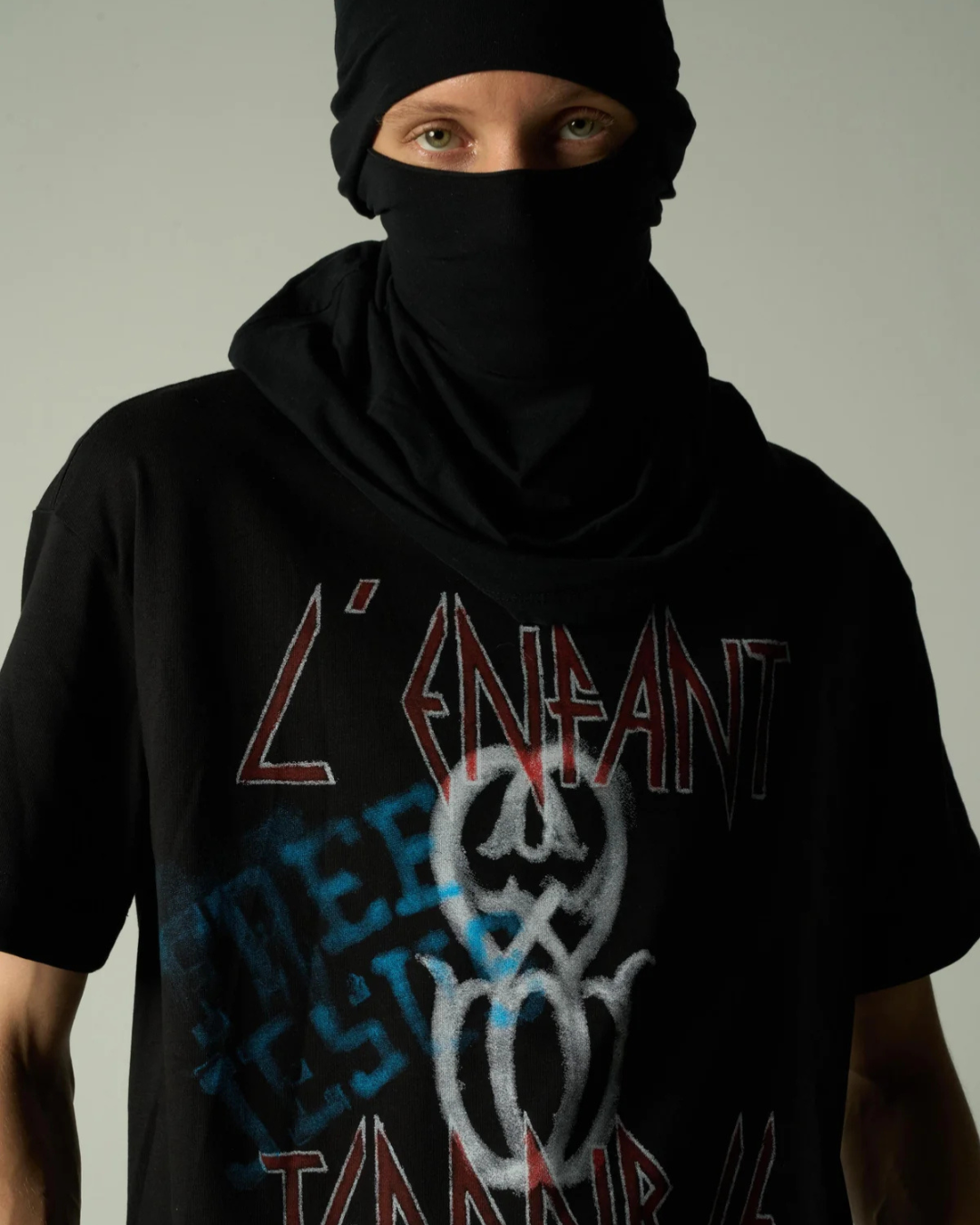 L'ENFANT MONOGRAM BLACK T-SHIRT