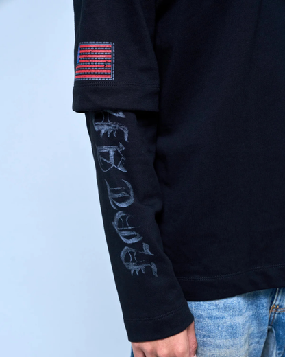 POLIZIA BLACK DOUBLE SLEEVE