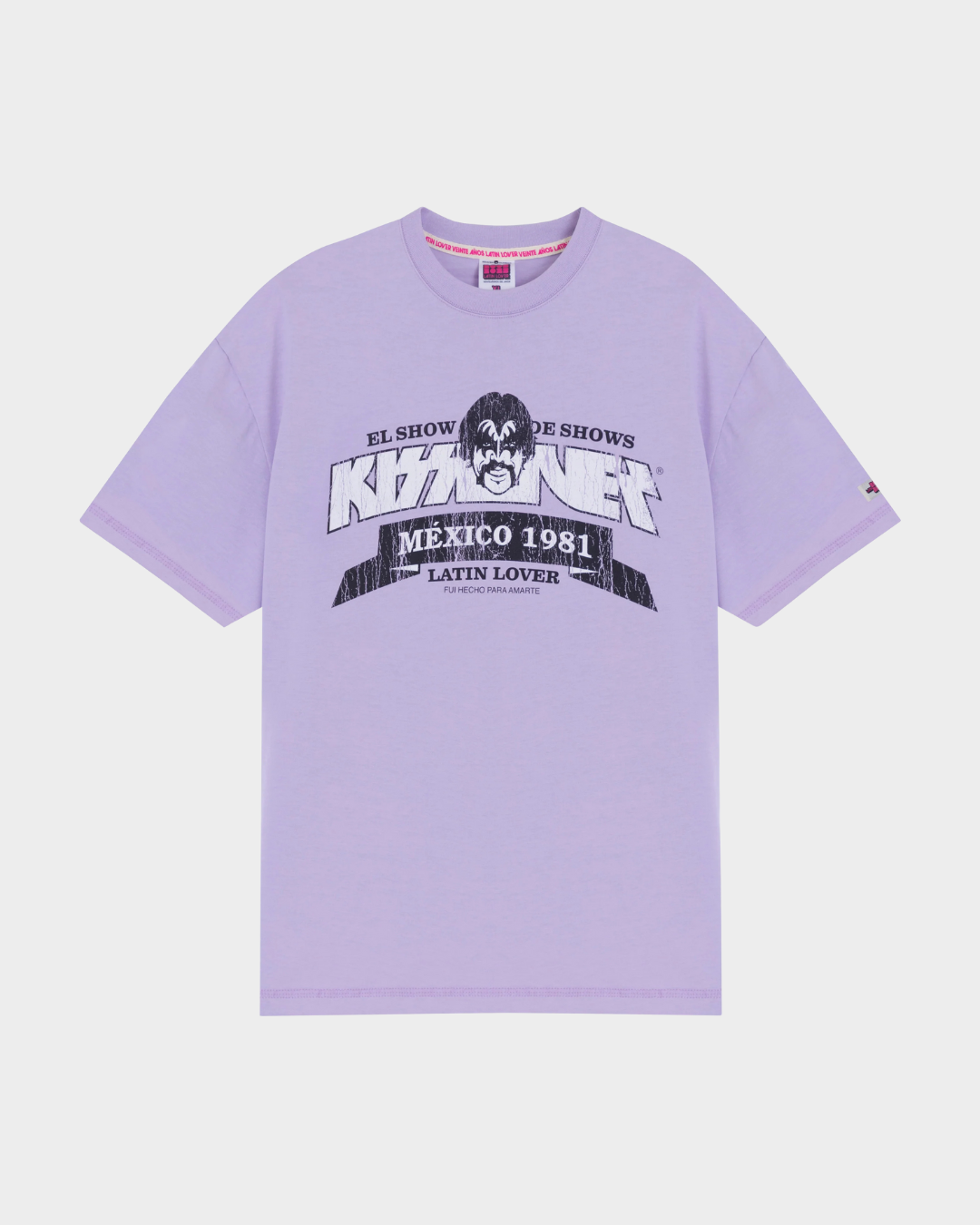 CAMISETA KISS LOVER LILA OVERSIZED