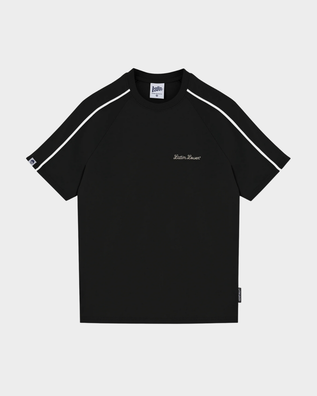 CAMISETA LL SESGOS NEGRO BLANCO