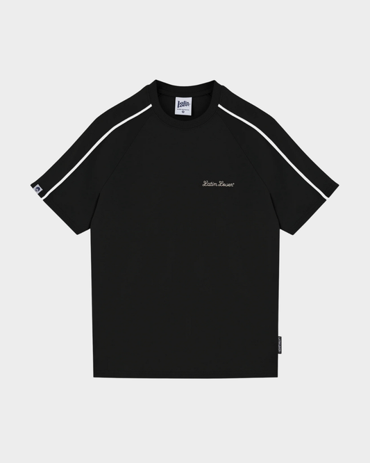 CAMISETA LL SESGOS NEGRO BLANCO