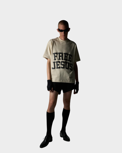 FREE JESUS OLIVE T-SHIRT