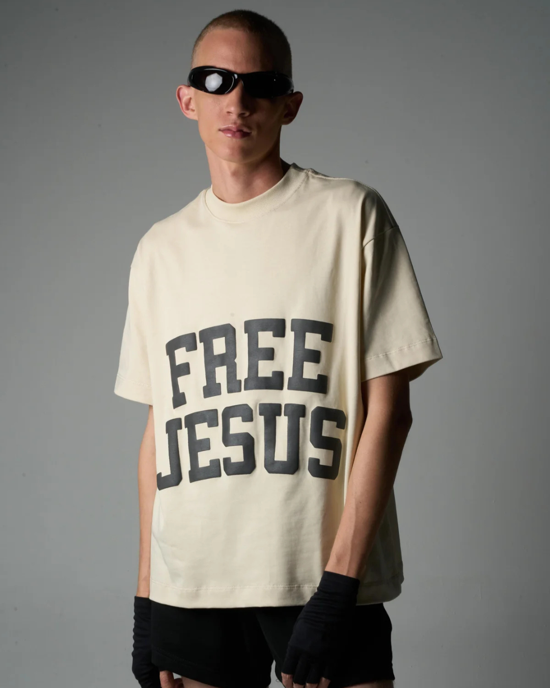 FREE JESUS OLIVE T-SHIRT