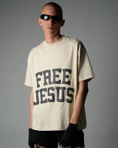 FREE JESUS OLIVE T-SHIRT