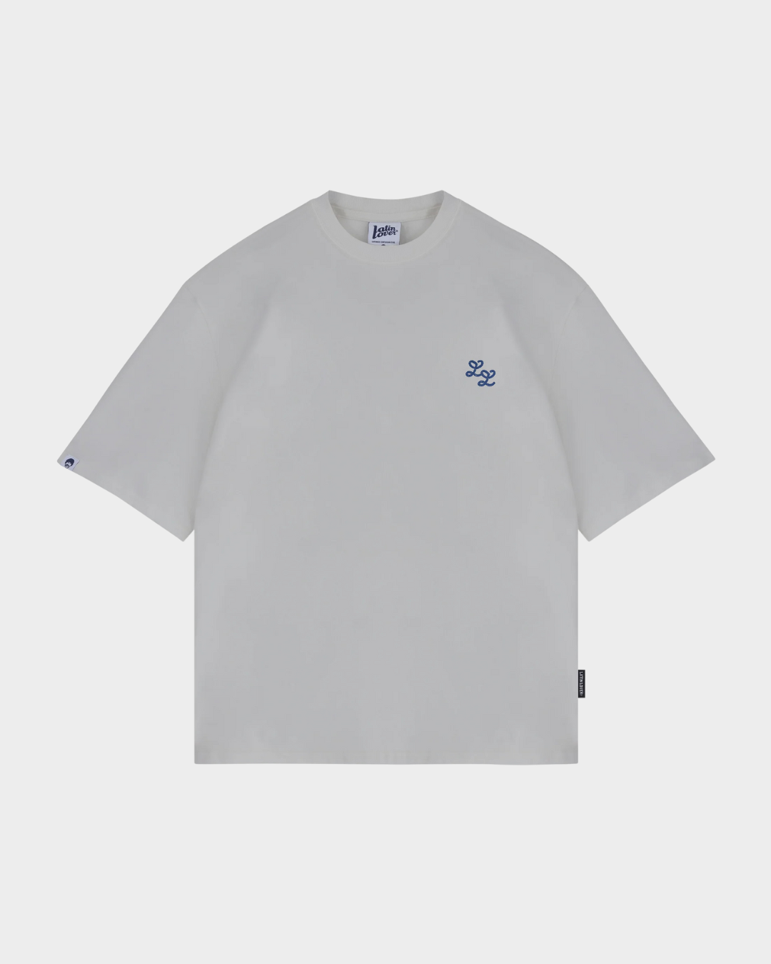 CAMISETA LL BORDADO GRIS OVERSIZED