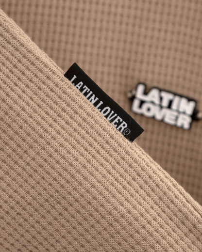 CAMISETA WAFFLE KNIT BOTONES BEIGE