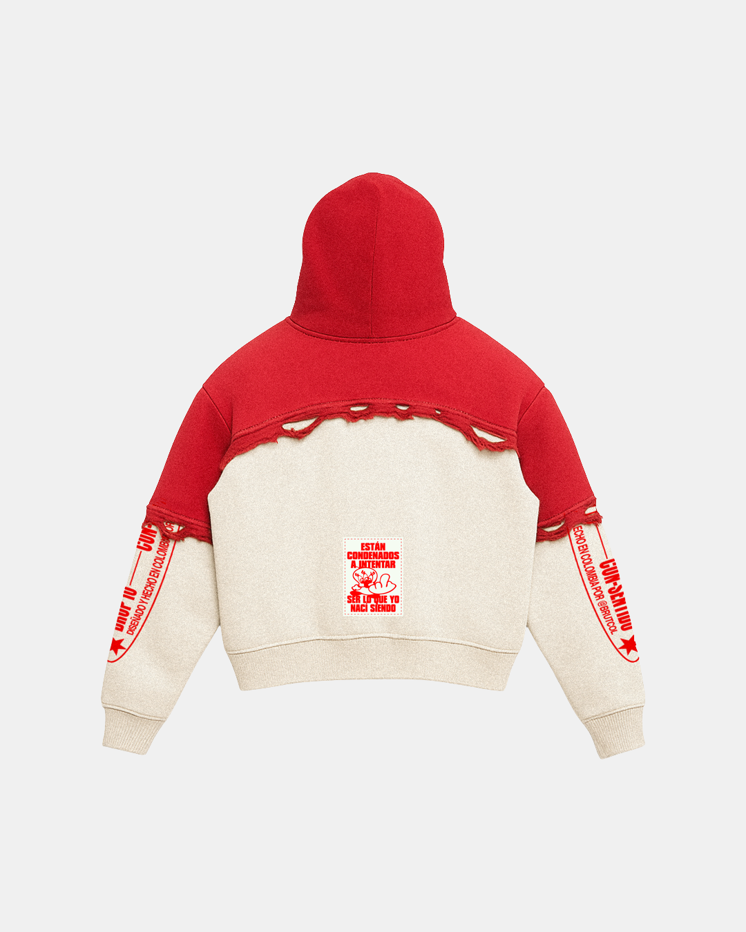 HOODIE OVERSIZED BICOLOR BRUTCOL® ROJO – DROP 10 EDICIÓN LIMITADA