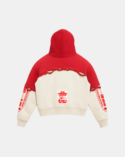 HOODIE OVERSIZED BICOLOR BRUTCOL® ROJO – DROP 10 EDICIÓN LIMITADA