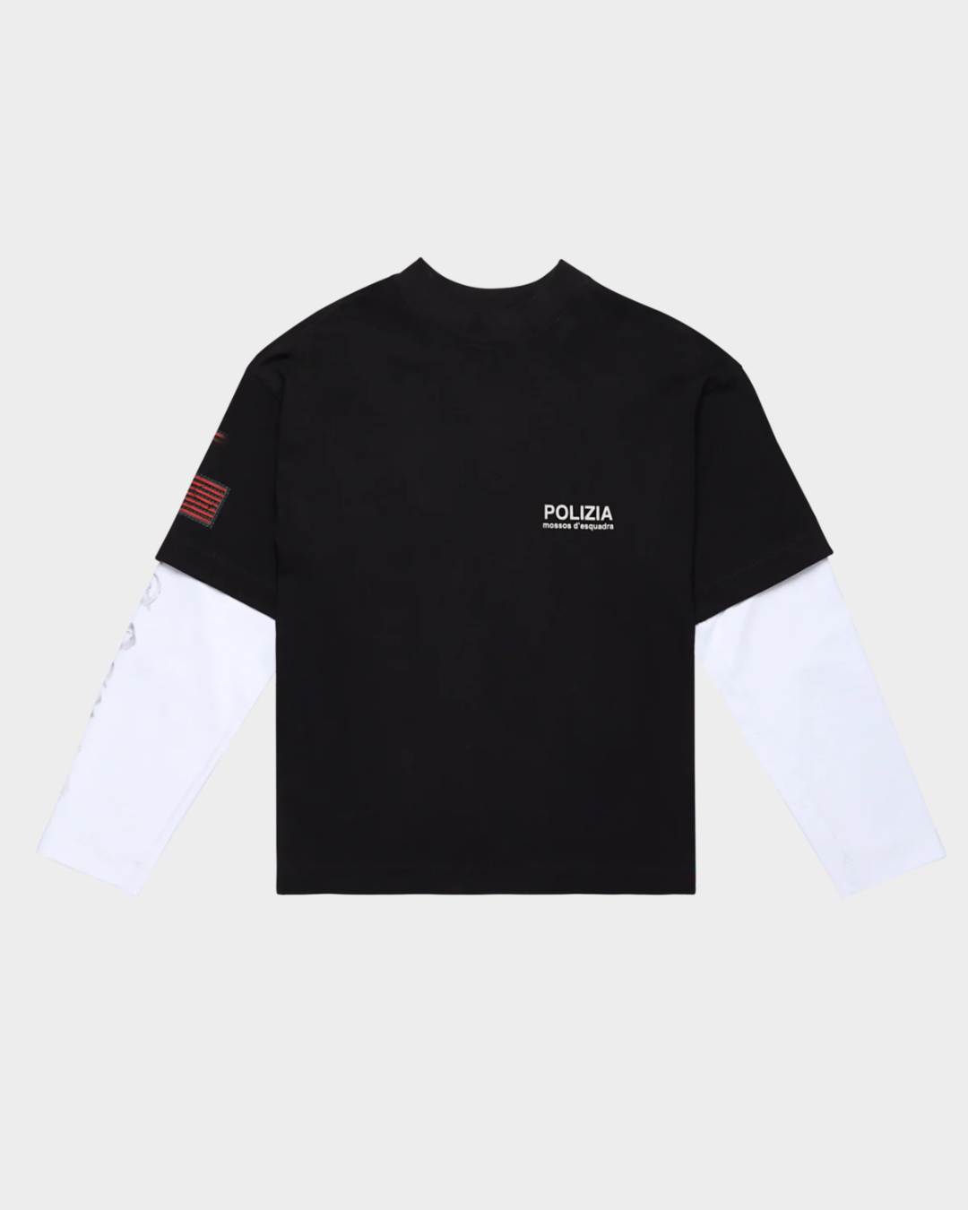 POLIZIA BLACK/WHITE DOUBLE SLEEVE