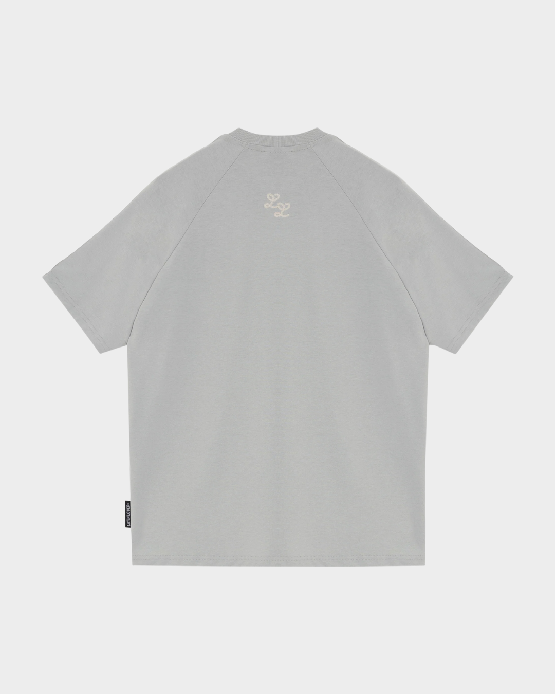 CAMISETA LL SESGOS GRIS CREMA