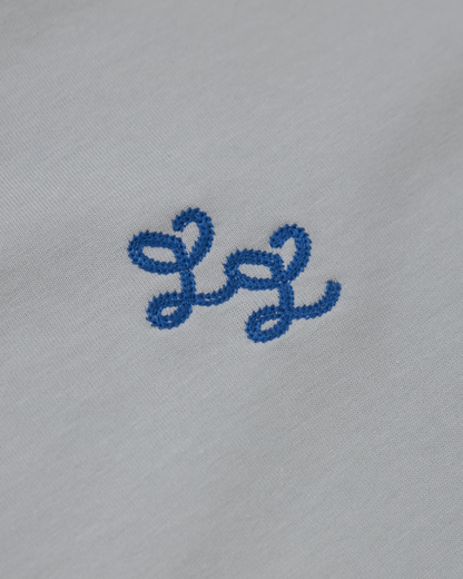 CAMISETA LL BORDADO GRIS OVERSIZED