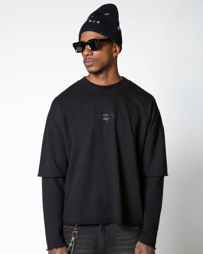 DOPAMINE BLACK LONG SLEEVE T-SHIRT