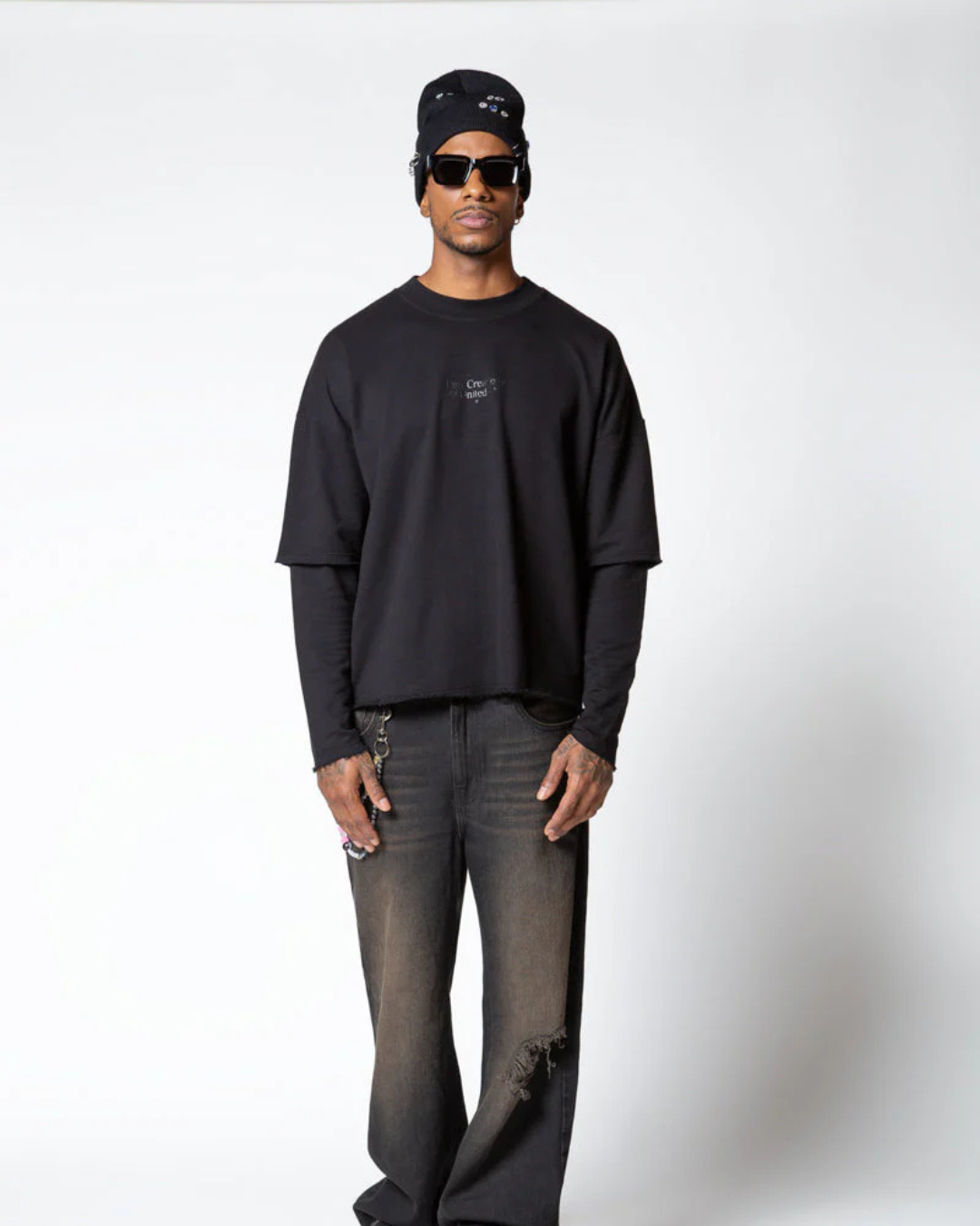 DOPAMINE BLACK LONG SLEEVE T-SHIRT