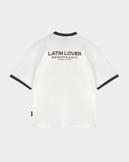 CAMISETA BIENESTAR Y OCIO CREMA CHOCOLATE