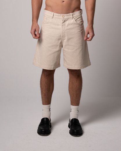 NATIVE CREAM DENIM SHORT
