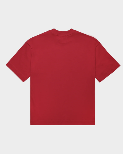 CENTER LOGO RED BOXY T-SHIRT