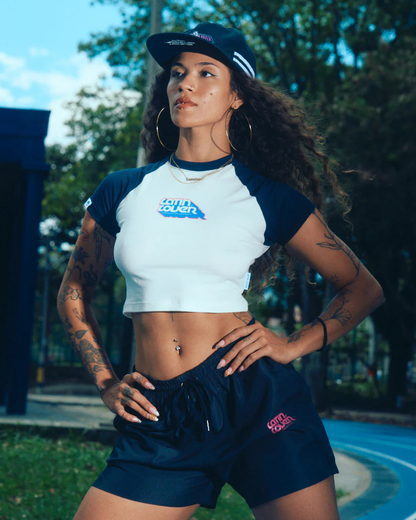 BABY TEE CAMPEONES EN EL AMOR BLANCO AZUL